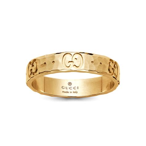 gucci icon ring with gems|Gucci gold textured icon ring.